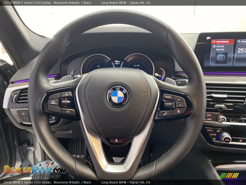 2018 BMW 5 Series 530i Sedan Bluestone Metallic / Black Photo #18