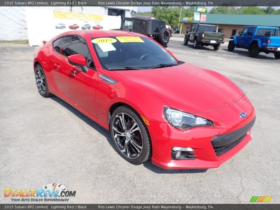 2015 Subaru BRZ Limited Lightning Red / Black Photo #7