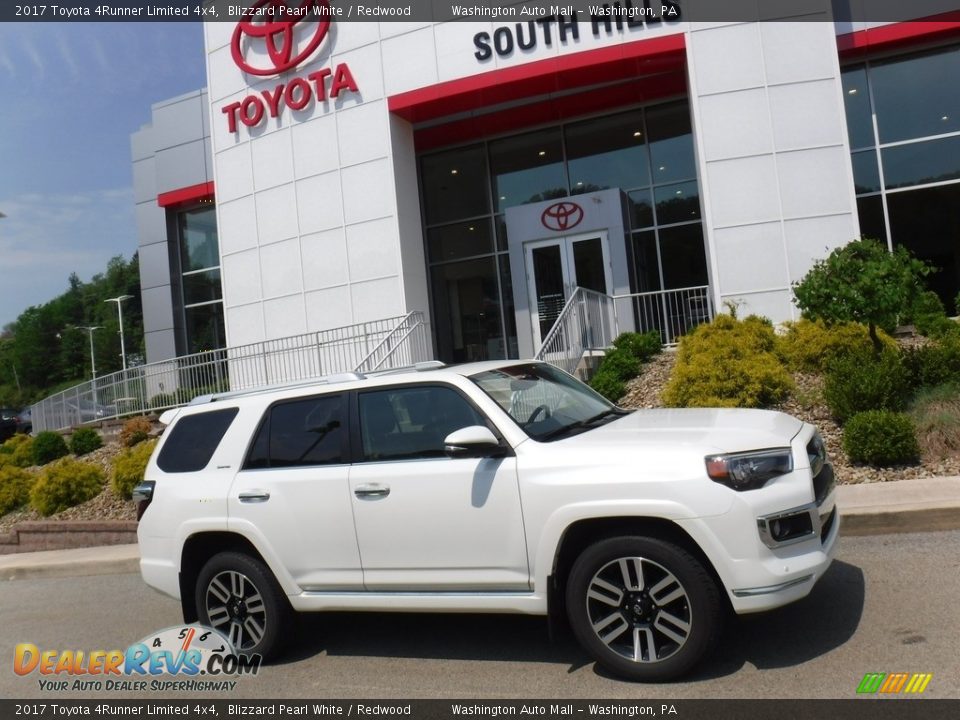 2017 Toyota 4Runner Limited 4x4 Blizzard Pearl White / Redwood Photo #2