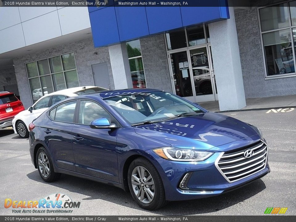 2018 Hyundai Elantra Value Edition Electric Blue / Gray Photo #1