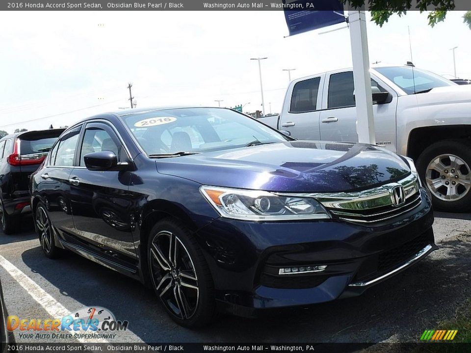 2016 Honda Accord Sport Sedan Obsidian Blue Pearl / Black Photo #1