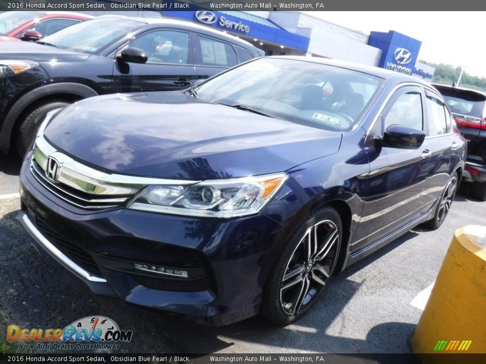 2016 Honda Accord Sport Sedan Obsidian Blue Pearl / Black Photo #3