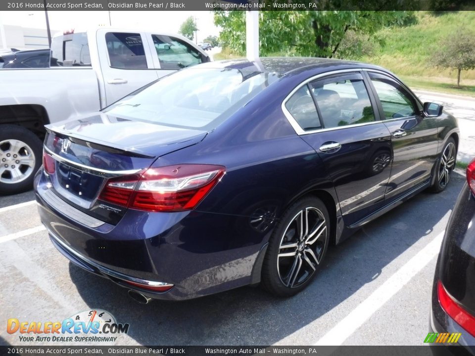 2016 Honda Accord Sport Sedan Obsidian Blue Pearl / Black Photo #6