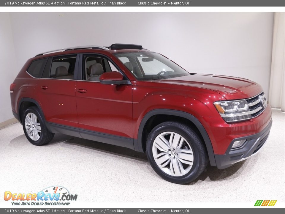 2019 Volkswagen Atlas SE 4Motion Fortana Red Metallic / Titan Black Photo #1