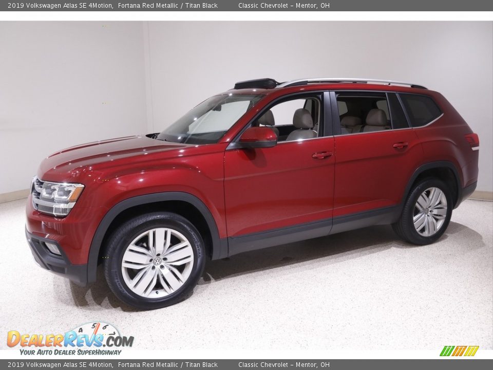 2019 Volkswagen Atlas SE 4Motion Fortana Red Metallic / Titan Black Photo #3