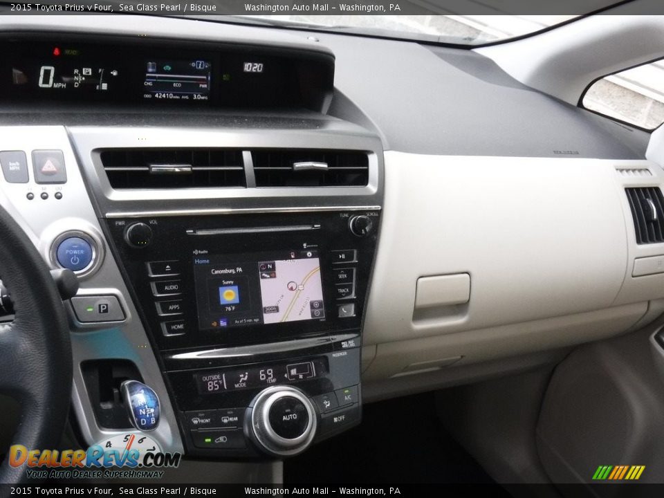 2015 Toyota Prius v Four Sea Glass Pearl / Bisque Photo #3