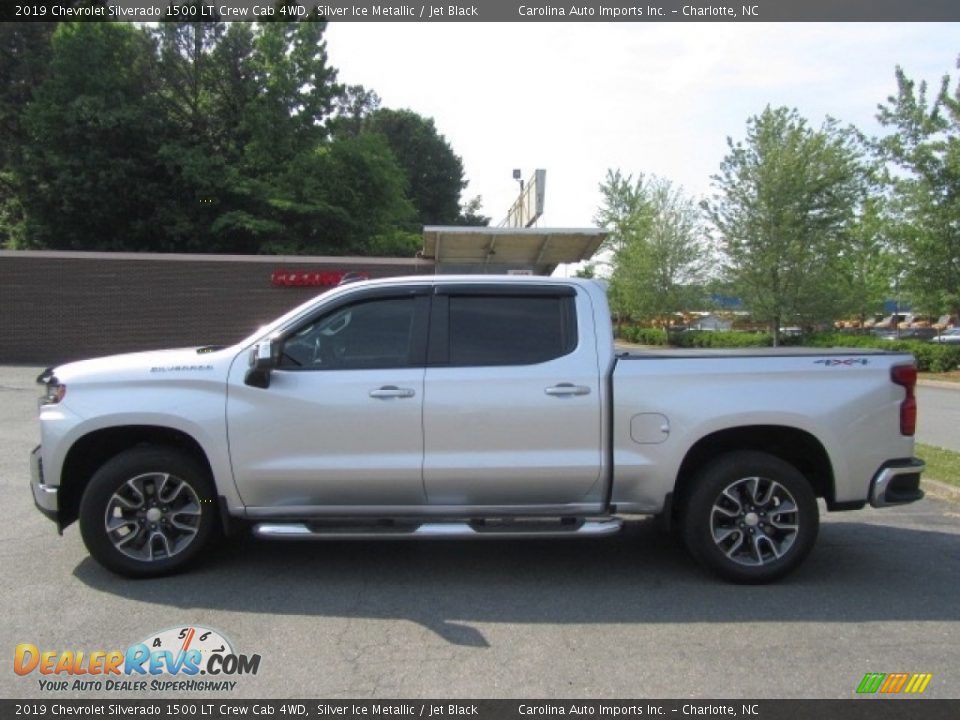 2019 Chevrolet Silverado 1500 LT Crew Cab 4WD Silver Ice Metallic / Jet Black Photo #7