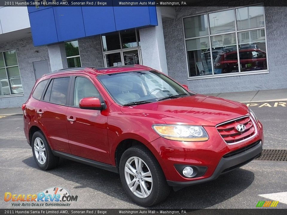 2011 Hyundai Santa Fe Limited AWD Sonoran Red / Beige Photo #1