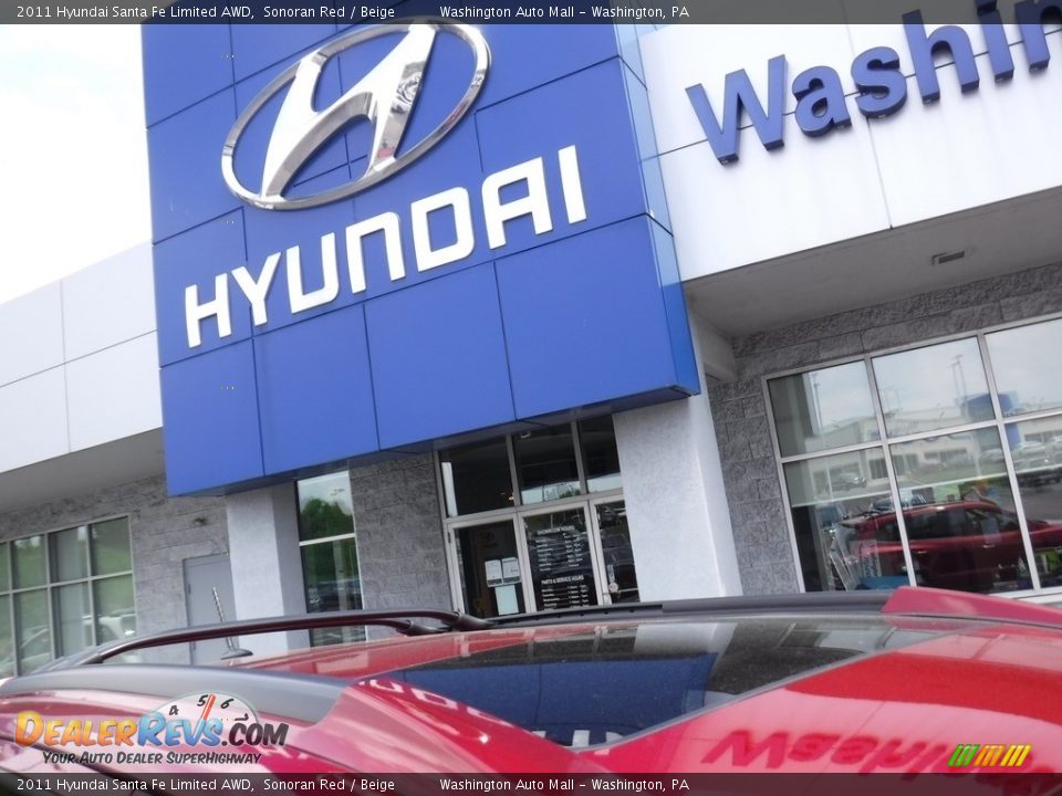 2011 Hyundai Santa Fe Limited AWD Sonoran Red / Beige Photo #3