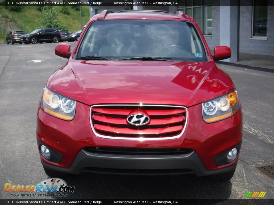 2011 Hyundai Santa Fe Limited AWD Sonoran Red / Beige Photo #4