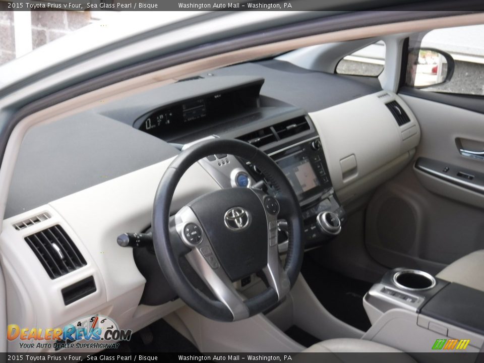 2015 Toyota Prius v Four Sea Glass Pearl / Bisque Photo #19