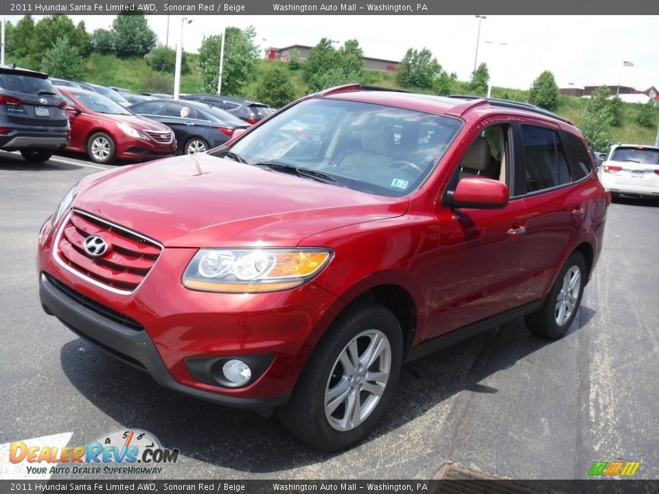 2011 Hyundai Santa Fe Limited AWD Sonoran Red / Beige Photo #5