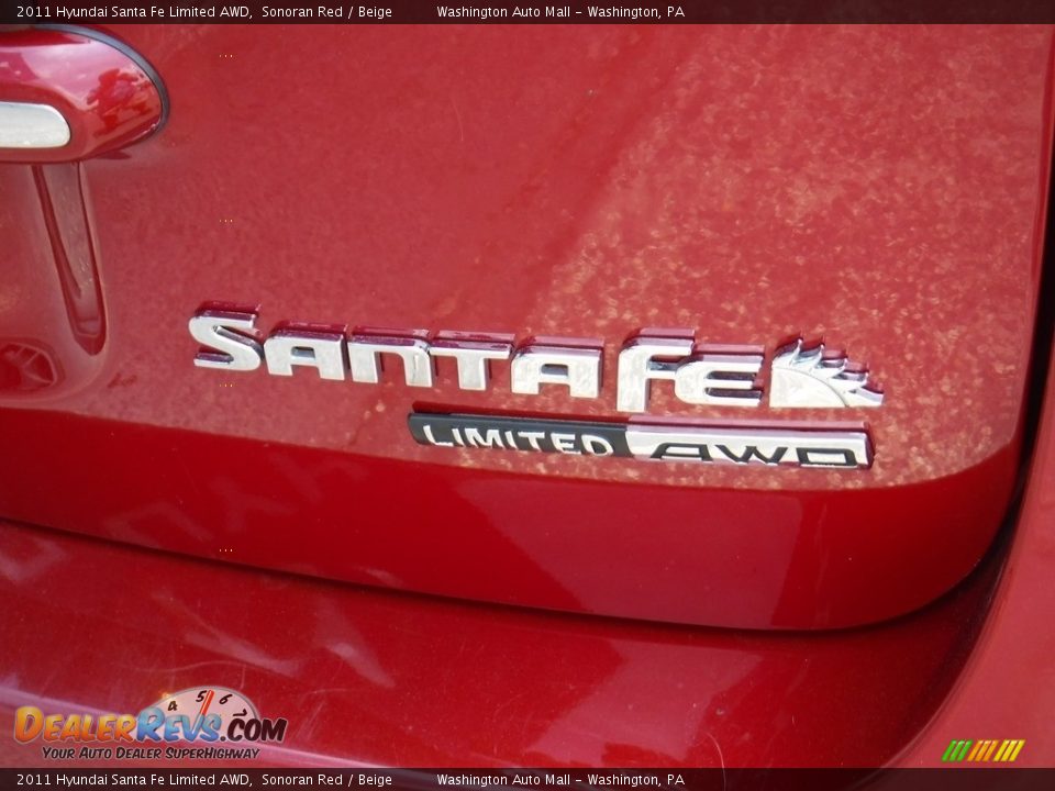 2011 Hyundai Santa Fe Limited AWD Sonoran Red / Beige Photo #10