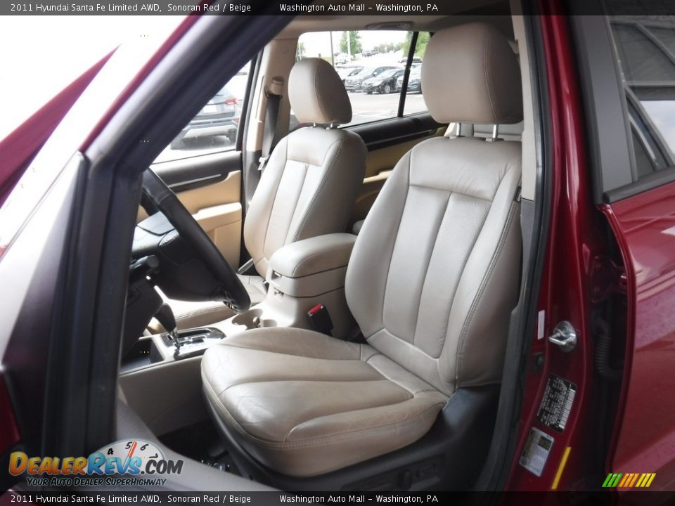 2011 Hyundai Santa Fe Limited AWD Sonoran Red / Beige Photo #15