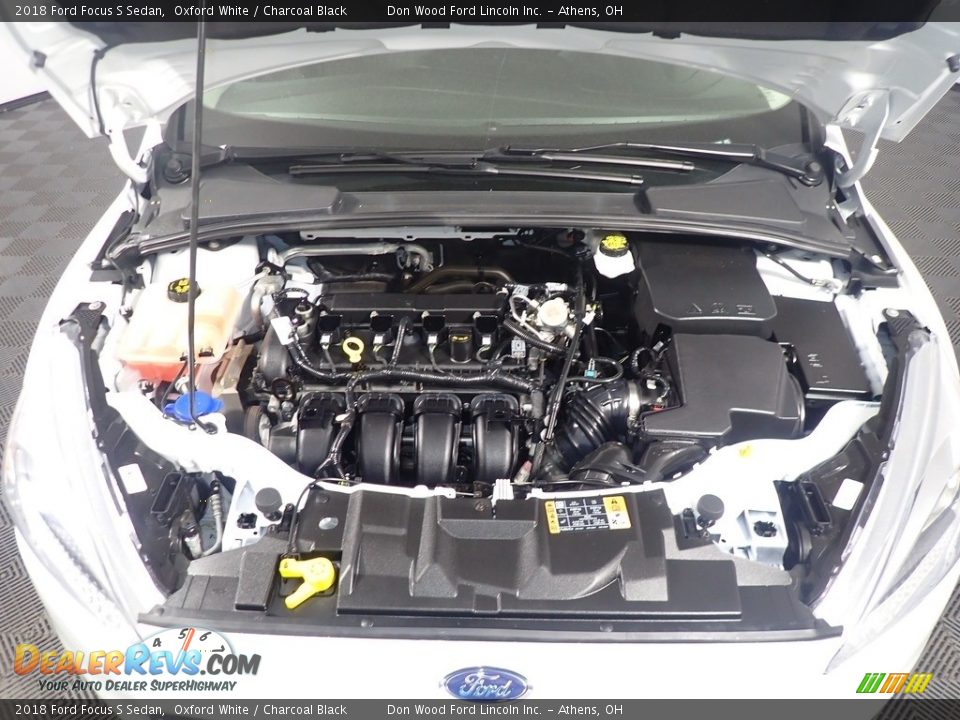 2018 Ford Focus S Sedan Oxford White / Charcoal Black Photo #7