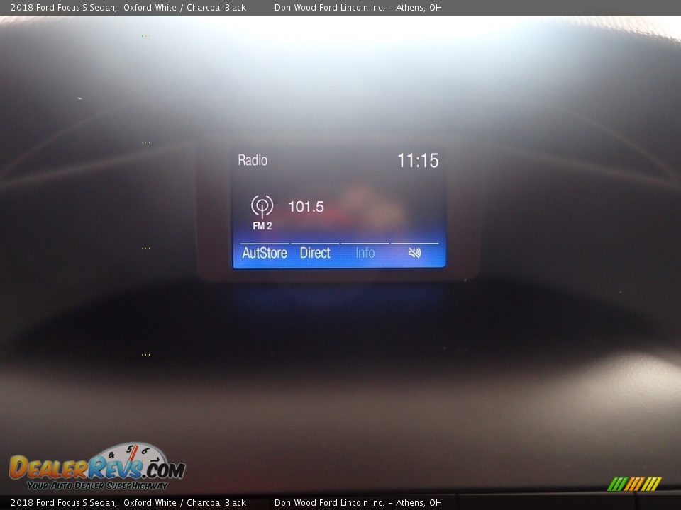 2018 Ford Focus S Sedan Oxford White / Charcoal Black Photo #26