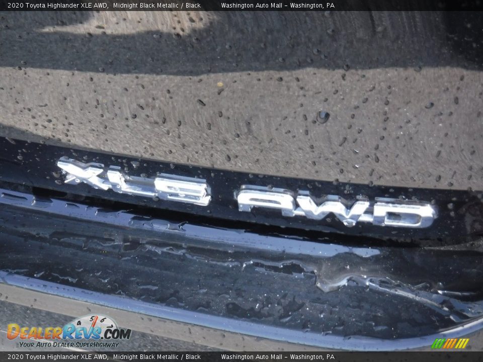 2020 Toyota Highlander XLE AWD Midnight Black Metallic / Black Photo #20