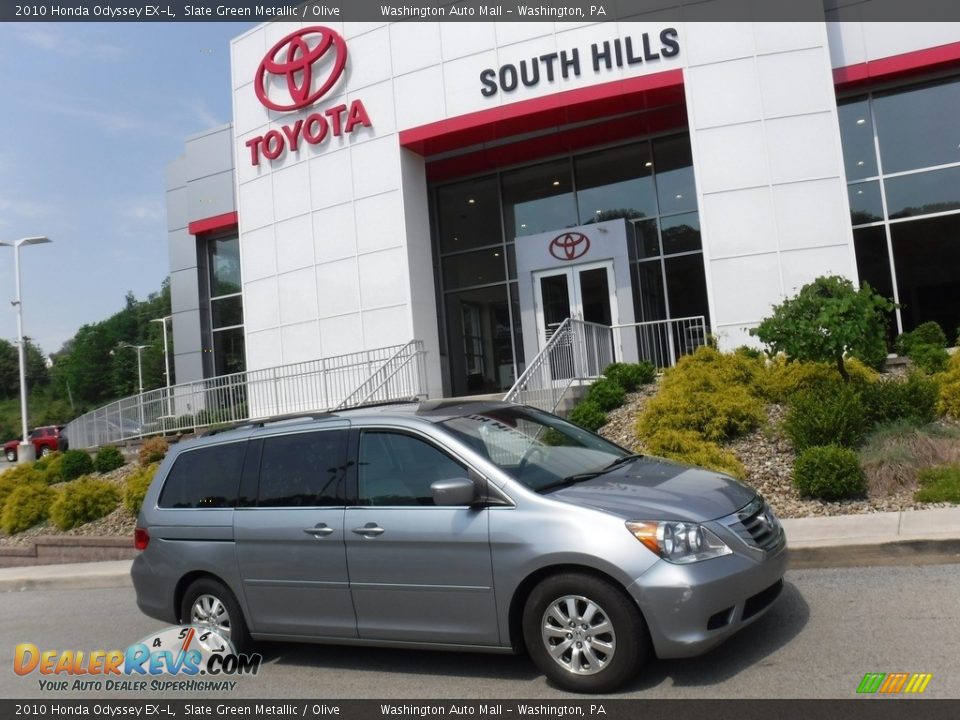 2010 Honda Odyssey EX-L Slate Green Metallic / Olive Photo #2