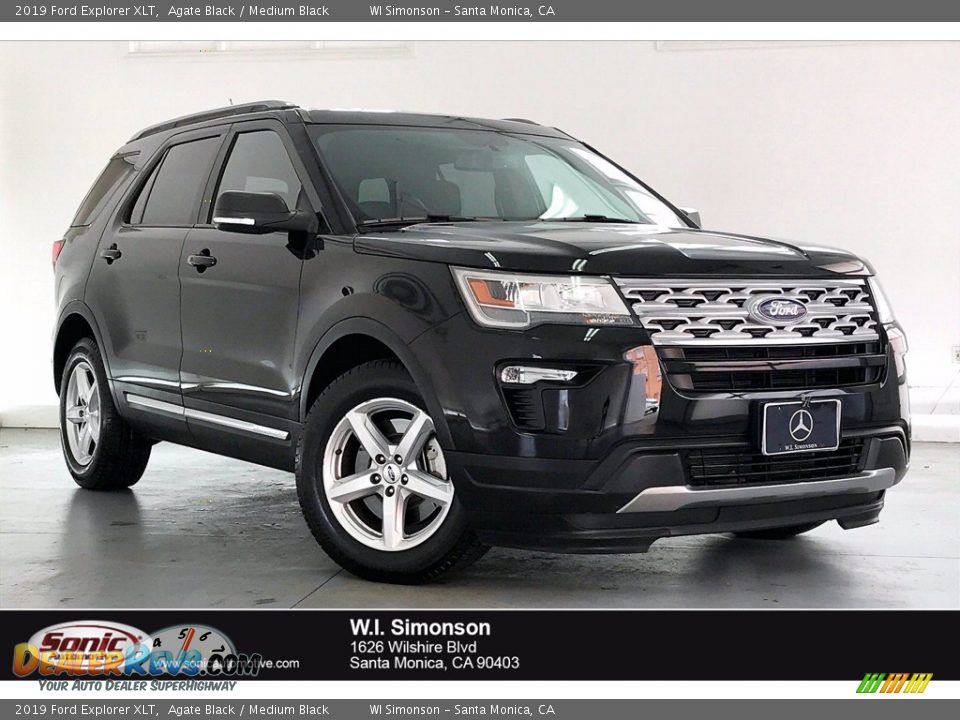 2019 Ford Explorer XLT Agate Black / Medium Black Photo #1