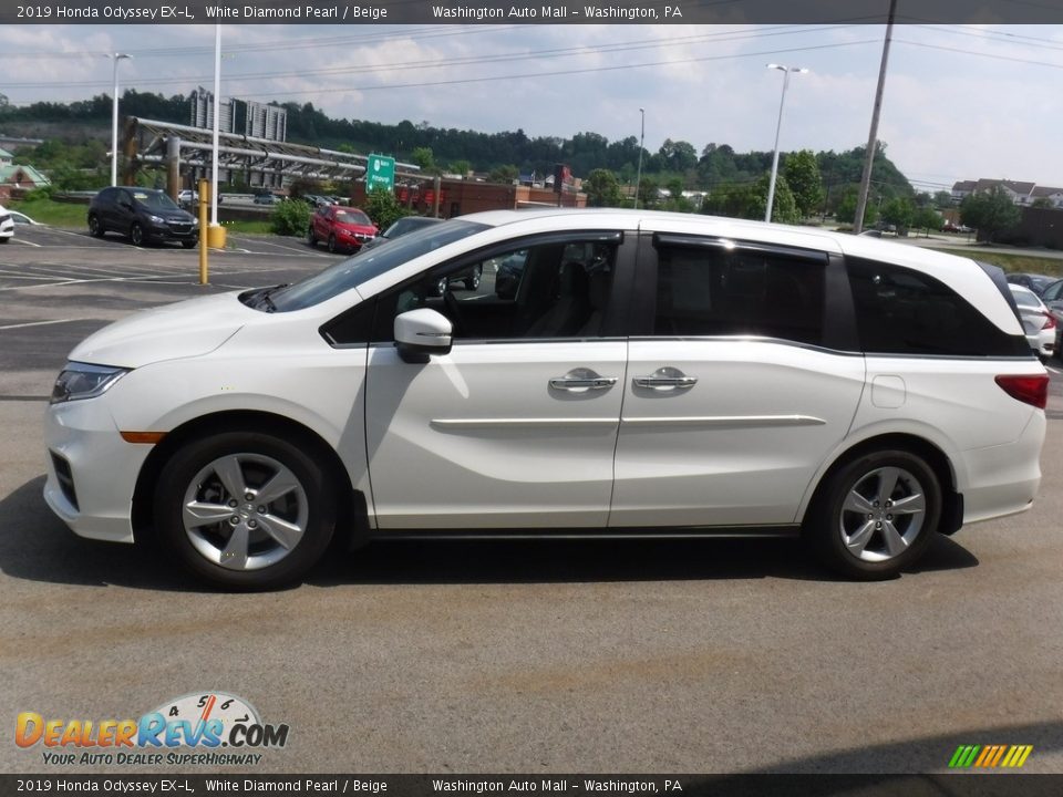 2019 Honda Odyssey EX-L White Diamond Pearl / Beige Photo #7