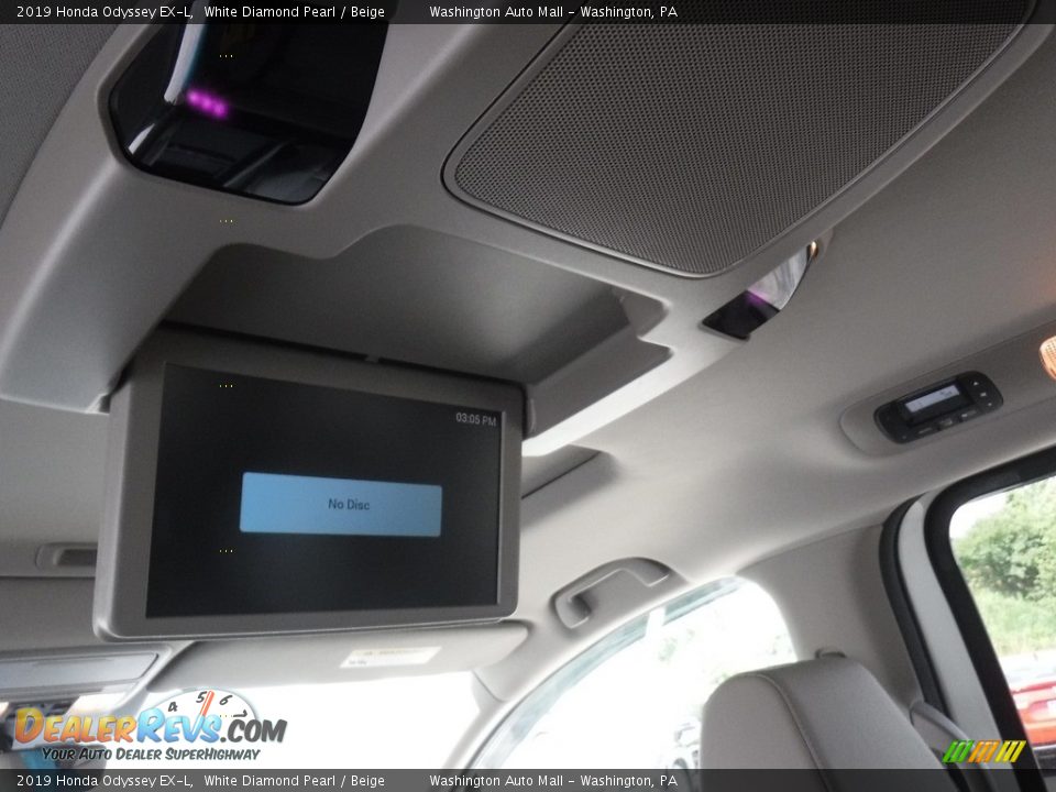 2019 Honda Odyssey EX-L White Diamond Pearl / Beige Photo #9