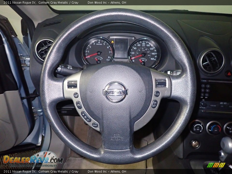 2011 Nissan Rogue SV Gotham Gray Metallic / Gray Photo #27