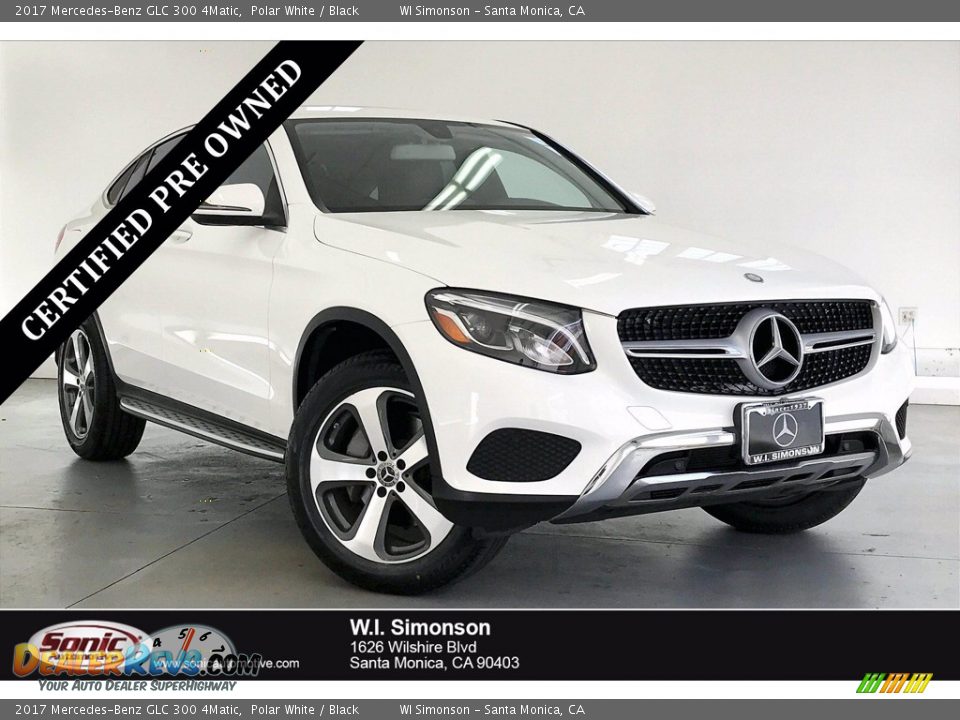 2017 Mercedes-Benz GLC 300 4Matic Polar White / Black Photo #1