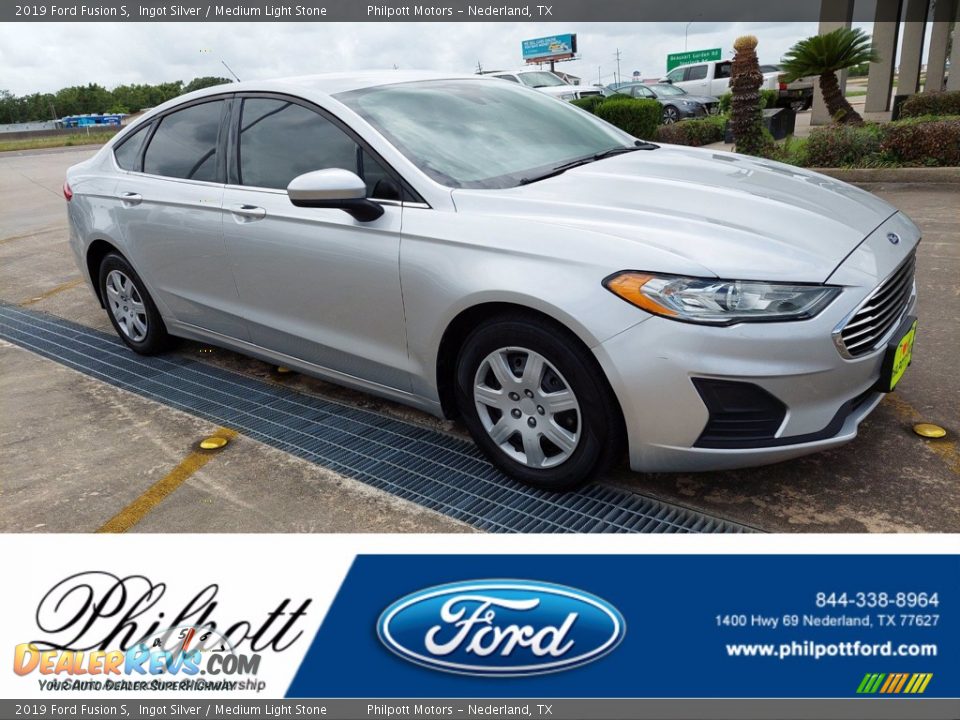 2019 Ford Fusion S Ingot Silver / Medium Light Stone Photo #1
