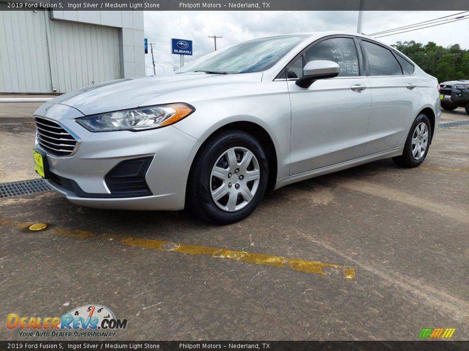 2019 Ford Fusion S Ingot Silver / Medium Light Stone Photo #2