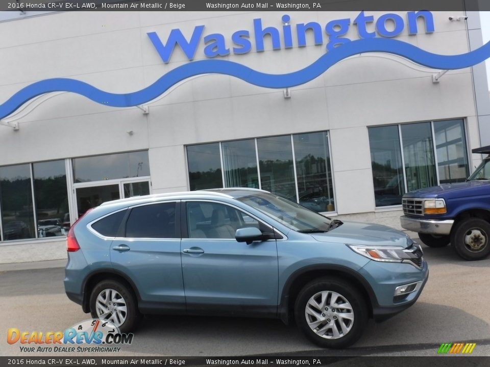 2016 Honda CR-V EX-L AWD Mountain Air Metallic / Beige Photo #2
