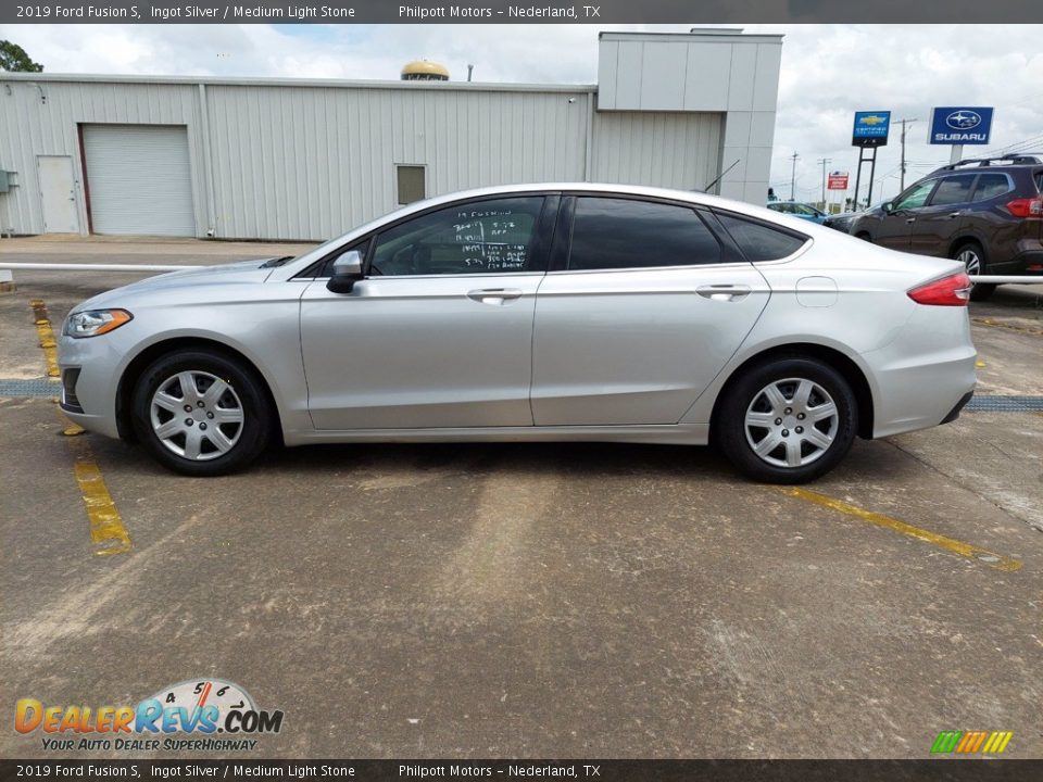 2019 Ford Fusion S Ingot Silver / Medium Light Stone Photo #7