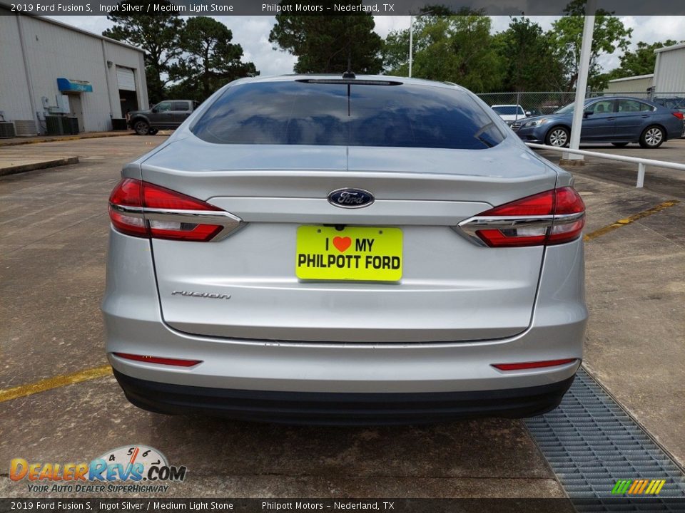 2019 Ford Fusion S Ingot Silver / Medium Light Stone Photo #8