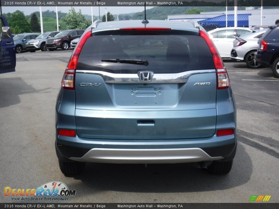 2016 Honda CR-V EX-L AWD Mountain Air Metallic / Beige Photo #9