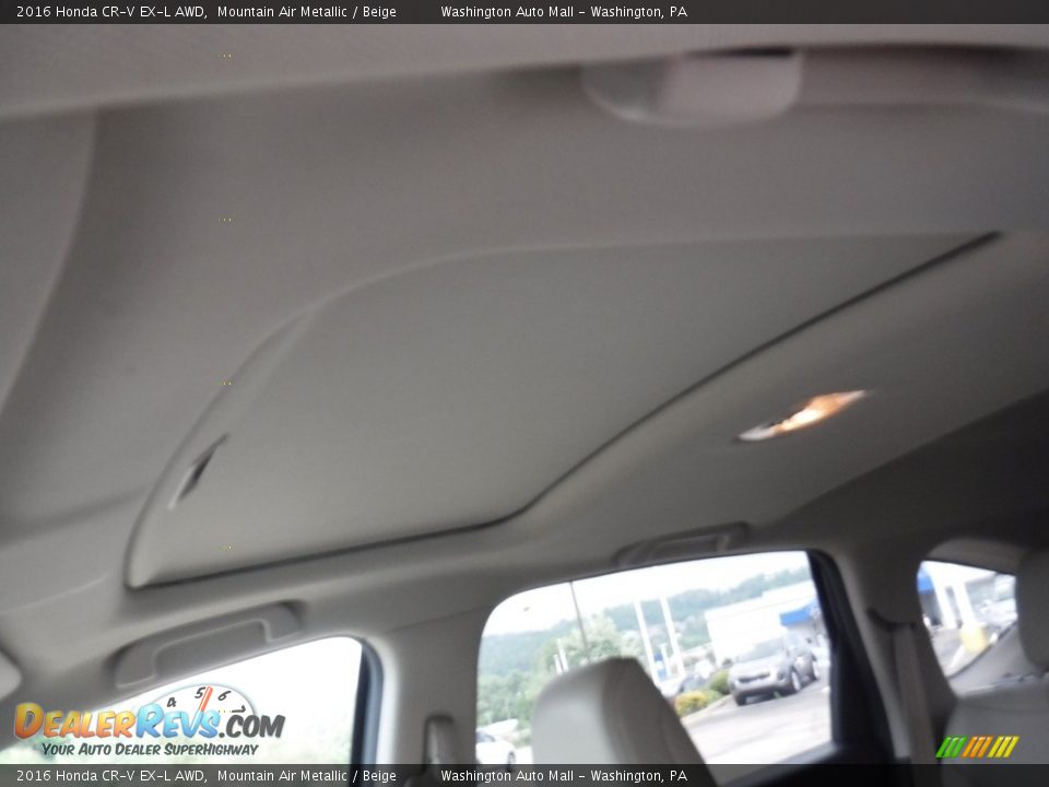2016 Honda CR-V EX-L AWD Mountain Air Metallic / Beige Photo #12
