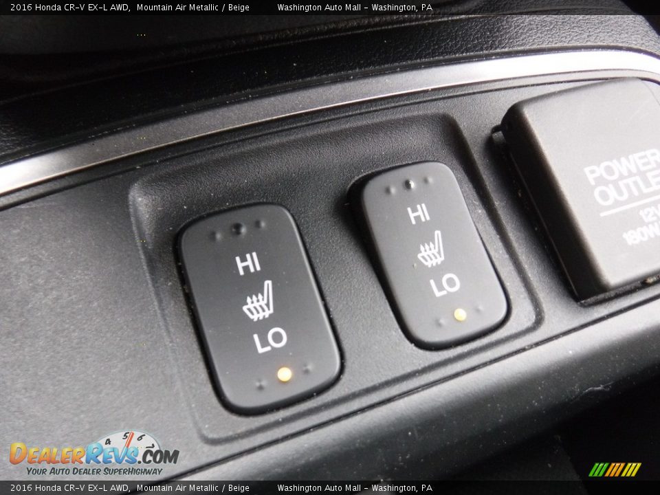 2016 Honda CR-V EX-L AWD Mountain Air Metallic / Beige Photo #13