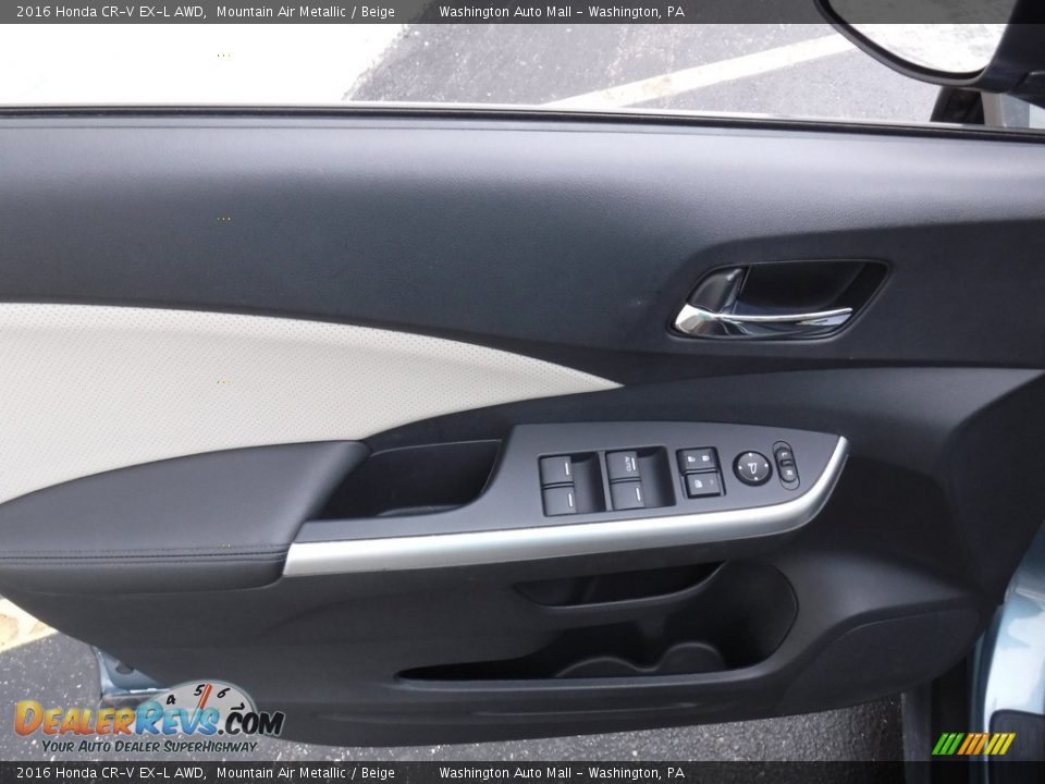 2016 Honda CR-V EX-L AWD Mountain Air Metallic / Beige Photo #14