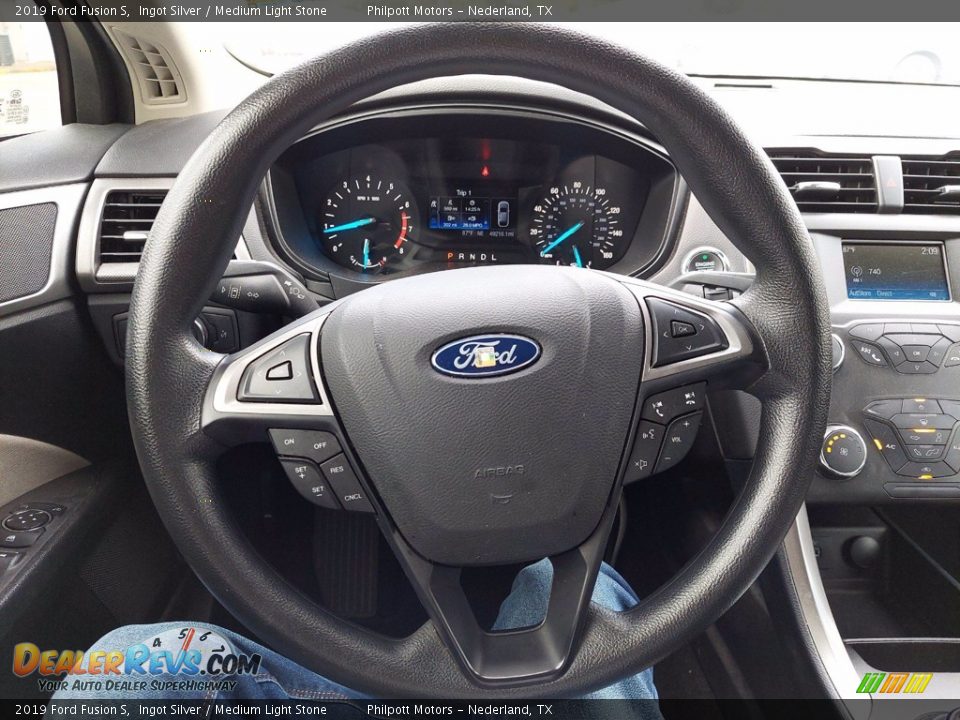 2019 Ford Fusion S Ingot Silver / Medium Light Stone Photo #15