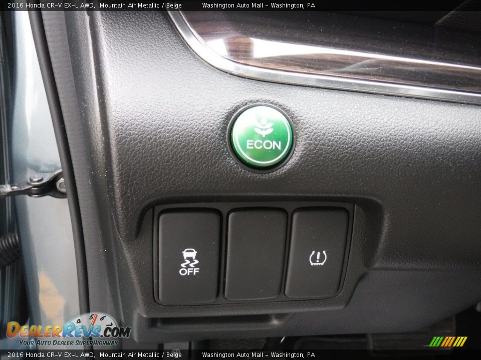 2016 Honda CR-V EX-L AWD Mountain Air Metallic / Beige Photo #16