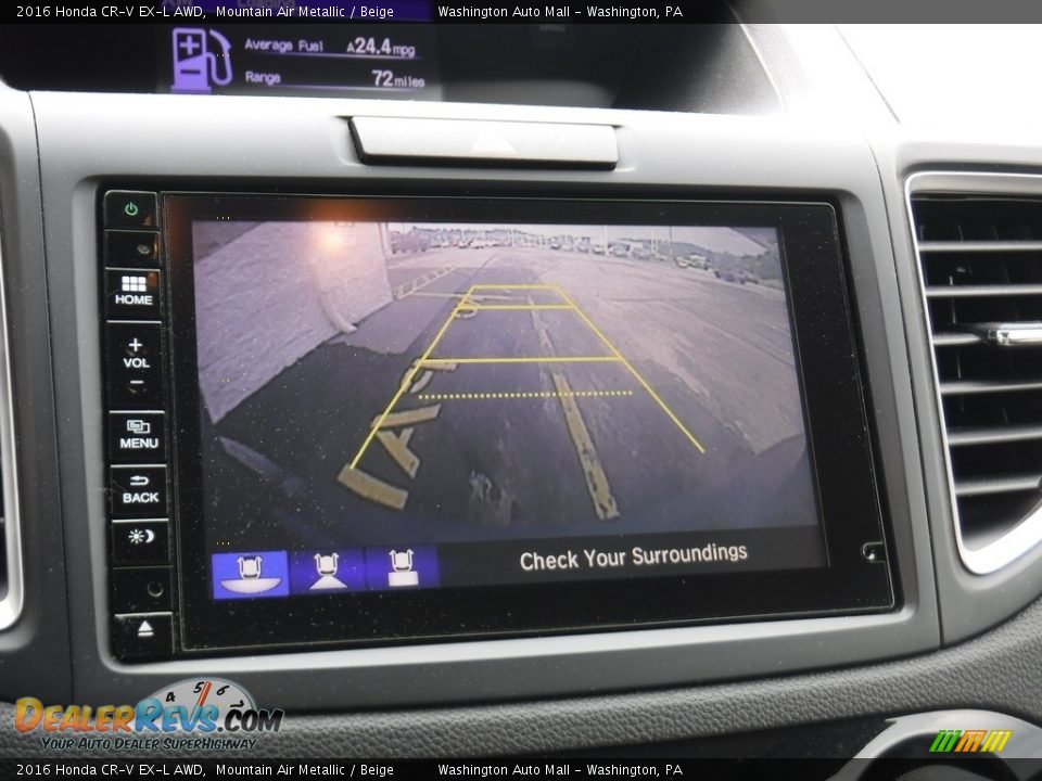 2016 Honda CR-V EX-L AWD Mountain Air Metallic / Beige Photo #20