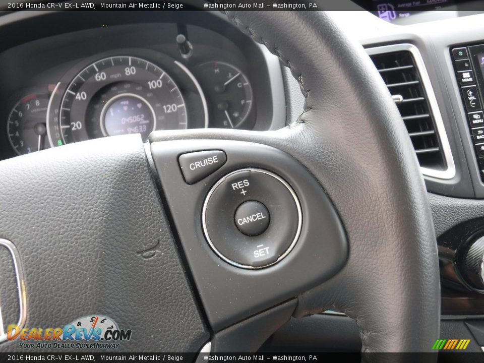 2016 Honda CR-V EX-L AWD Steering Wheel Photo #24