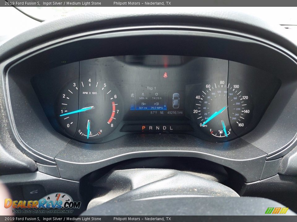 2019 Ford Fusion S Ingot Silver / Medium Light Stone Photo #23