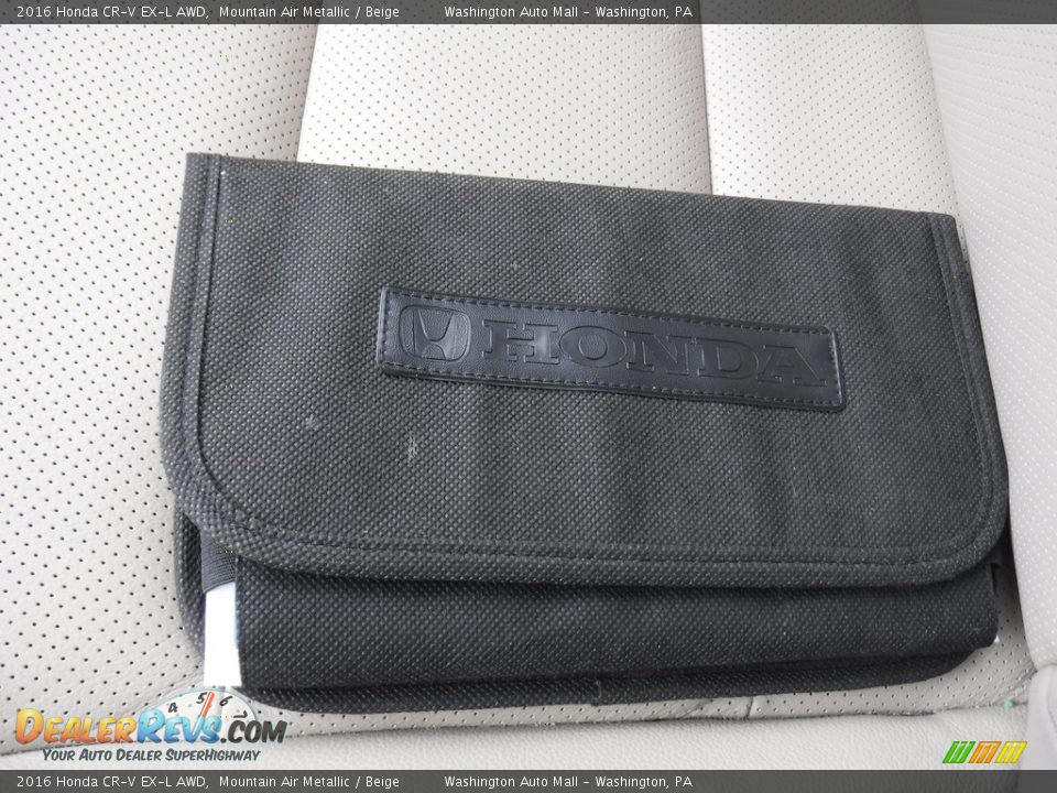 2016 Honda CR-V EX-L AWD Mountain Air Metallic / Beige Photo #28