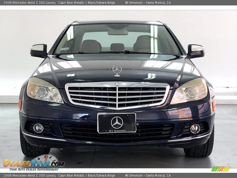 2008 Mercedes-Benz C 300 Luxury Capri Blue Metallic / Black/Sahara Beige Photo #2