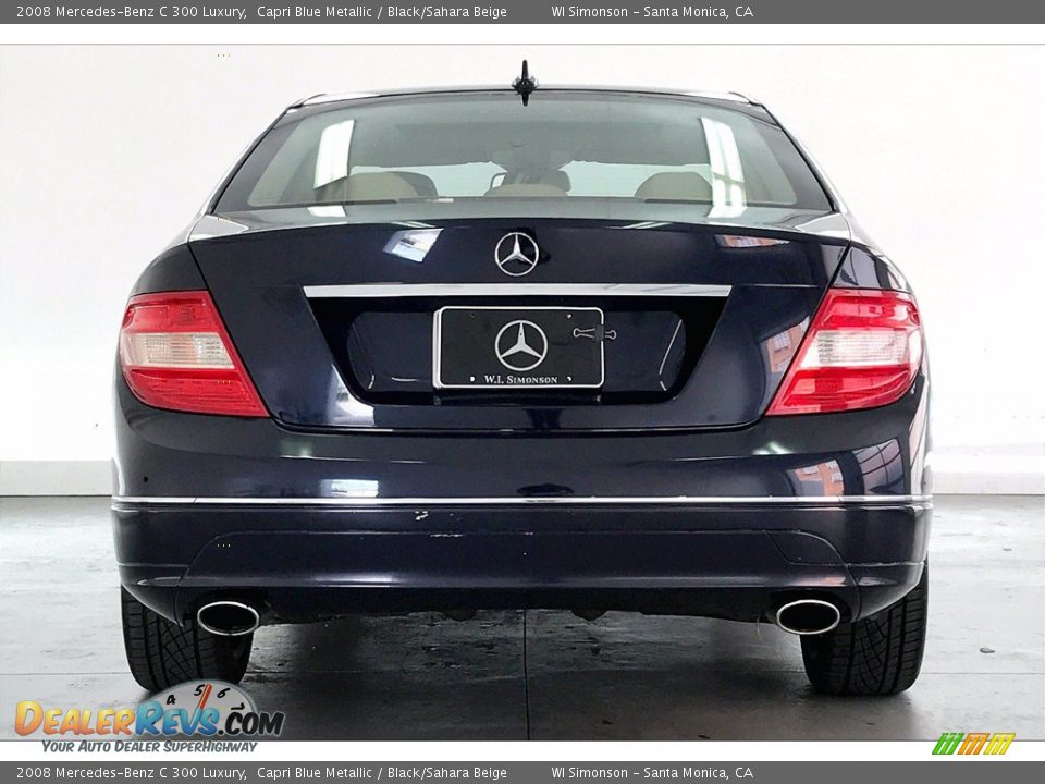 2008 Mercedes-Benz C 300 Luxury Capri Blue Metallic / Black/Sahara Beige Photo #3