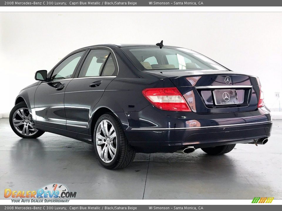 2008 Mercedes-Benz C 300 Luxury Capri Blue Metallic / Black/Sahara Beige Photo #9