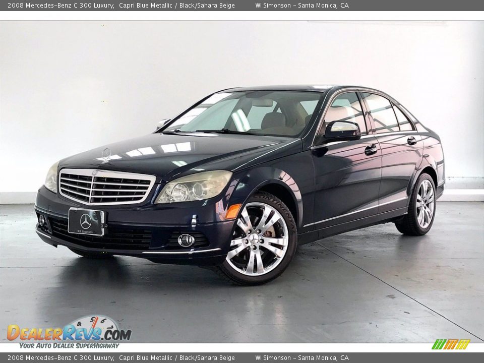 2008 Mercedes-Benz C 300 Luxury Capri Blue Metallic / Black/Sahara Beige Photo #11