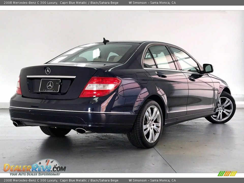 2008 Mercedes-Benz C 300 Luxury Capri Blue Metallic / Black/Sahara Beige Photo #12