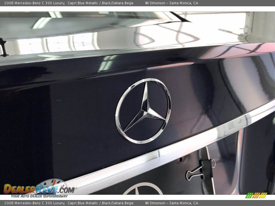 2008 Mercedes-Benz C 300 Luxury Capri Blue Metallic / Black/Sahara Beige Photo #29