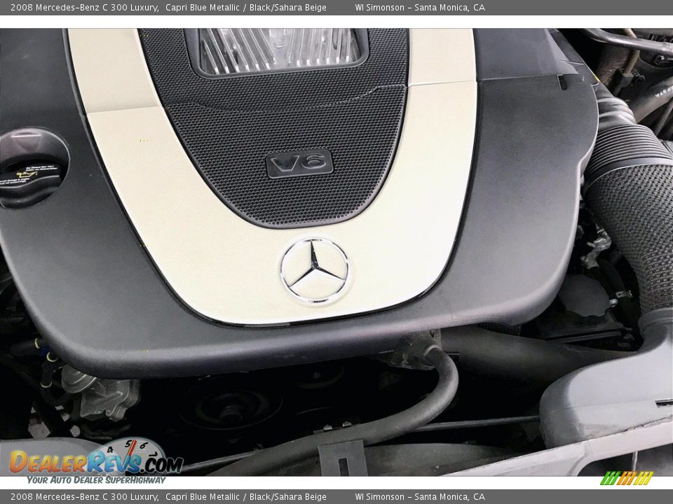 2008 Mercedes-Benz C 300 Luxury Capri Blue Metallic / Black/Sahara Beige Photo #30