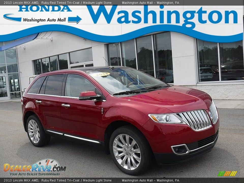 2013 Lincoln MKX AWD Ruby Red Tinted Tri-Coat / Medium Light Stone Photo #1